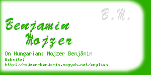benjamin mojzer business card