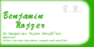 benjamin mojzer business card